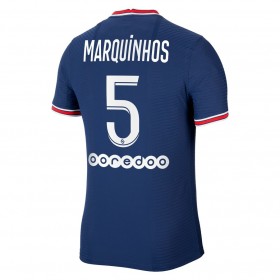 Fußballtrikots Paris Saint-Germain PSG Marquinhos 5 Heimtrikotsatz 2021-2022
